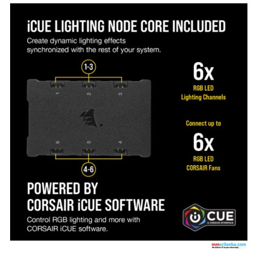 CORSAIR QL140 RGB 140MM 2 FAN KIT WITH LIGHTING NODE CORE 